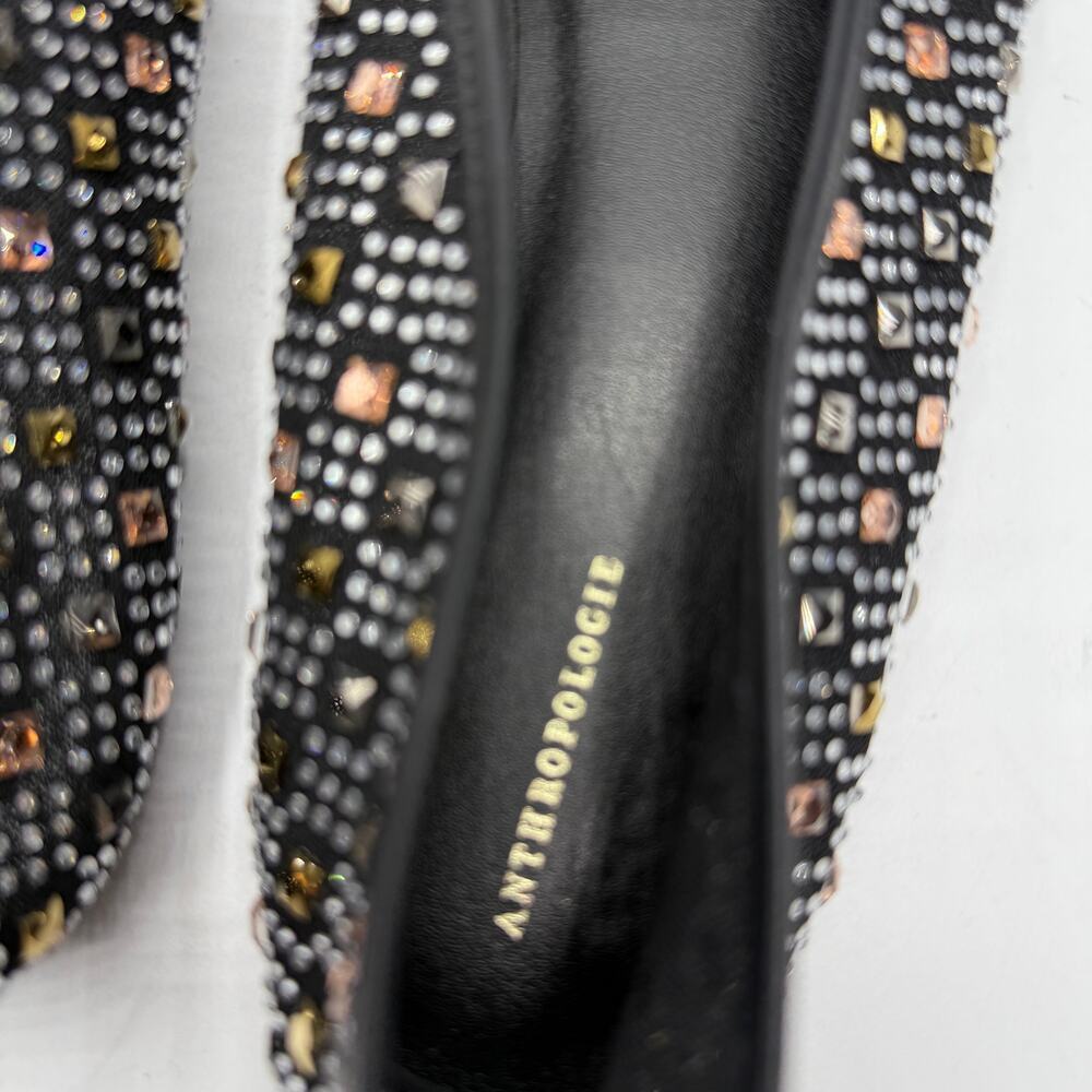 Anthropologie Women's Glitz Mesh Flats Shoes Black Size 10 - Picture 8 of 12